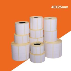 Thermal sticker roll 40x25mm